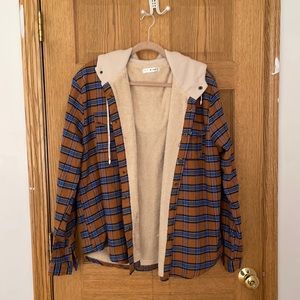 Flannel Jacket with fuzzy interior